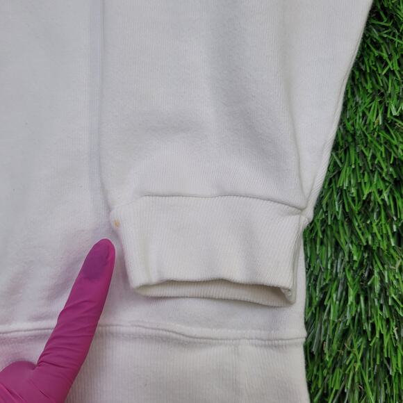 Vintage 90s GUESS USA Sweatshirt Womens Large 23x24 White - Picture 10 of 16